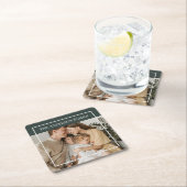 Personalisiertes Familienfoto | Benutzerdefinierte Rechteckiger Pappuntersetzer (Vor Ort)