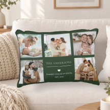 Personalisiertes Familienfoto-Collage-Andenken Grü