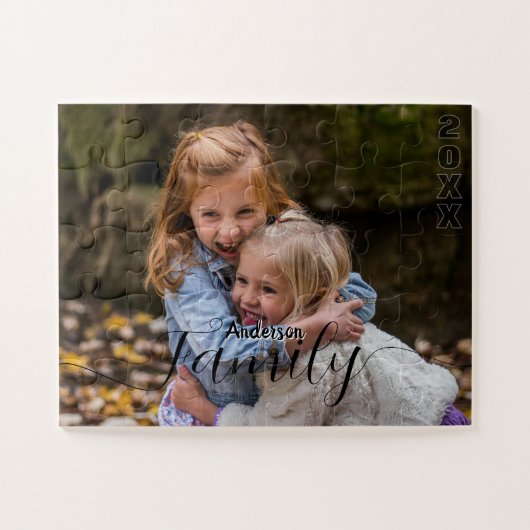 Personalisiertes Familienfoto-Collage-Puzzle Puzzle (Horizontal)