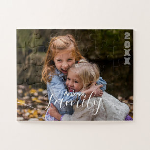 Personalisiertes Familienfoto-Collage-Puzzle Puzzle