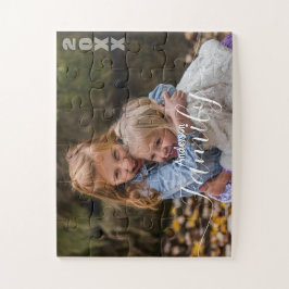 Personalisiertes Familienfoto-Collage-Puzzle Puzzle