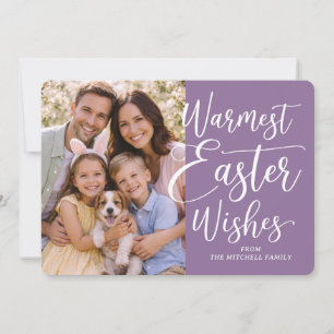 Personalisiertes Familienfoto Frohe Ostern auf Vio Feiertagskarte