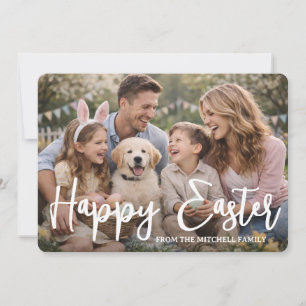 Personalisiertes Familienfoto Frohe Ostern Feiertagskarte