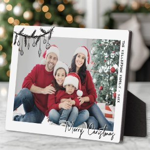 Personalisiertes Familienfoto für die Feiertage Fotoplatte