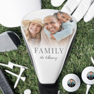 Personalisiertes Familienfoto Golf Headcover
