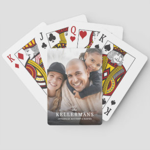 Personalisiertes Familienfoto mit Namen Spielkarten
