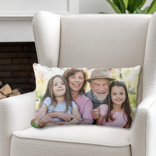 Personalisiertes Familienfoto mit zwei Bildern Lendenkissen