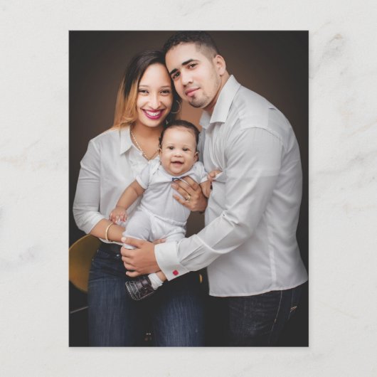 Personalisiertes Familienfoto nach Maß Postkarte (Vorderseite)