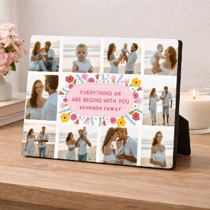 Personalisiertes Familienfoto-Schild als Geschenk  Fotoplatte