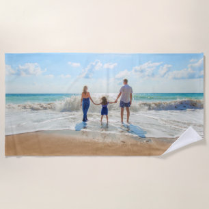 Personalisiertes Familienfoto-Strandtuch Strandtuch