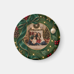 Personalisiertes Familienfoto Weihnachten Magnet