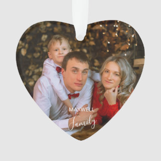 Personalisiertes Familienfoto-Weihnachtsacryl-Orna Ornament