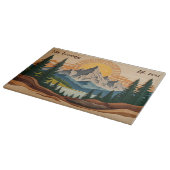 Personalisiertes Familienglas aus dem Bergwald Schneidebrett (Ecke)