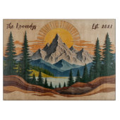 Personalisiertes Familienglas aus dem Bergwald Schneidebrett (Vorderseite)