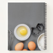 Personalisiertes Familienkochbuch Graue Backrezept Notizblock (Rückseite)