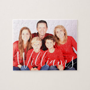 Personalisiertes Familienname-Foto Puzzle