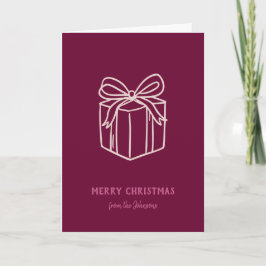 Personalisiertes Familienname Frohe Weihnachten Ge Karte