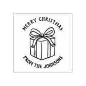 Personalisiertes Familienname Weihnachtsgeschenk Gummistempel (Prägung)