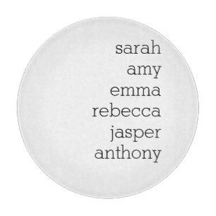 Personalisiertes Familiennamens-Kissen, Anpassen  Schneidebrett