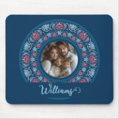 Personalisiertes Familienportrait Blue Festival Ma Mousepad (Vorne)