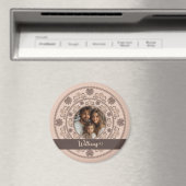 Personalisiertes Familienportrait Warme Neutrals M Magnet (In Situ (Geschirrspüler))