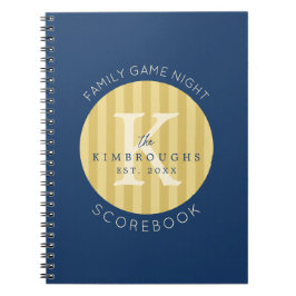 Personalisiertes Familienspiel Nacht-Scorebuch mit Notizblock