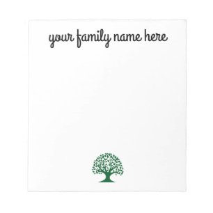 Personalisiertes Familienstammbaum Notizblock