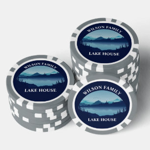 Personalisiertes Familientreffen im Landhaus am Se Pokerchips