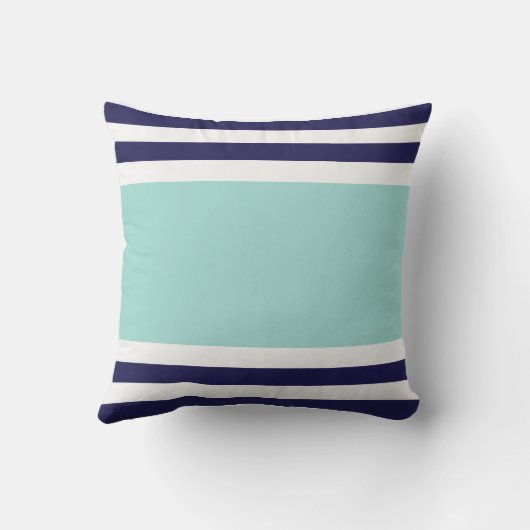 Personalisiertes Familienwappen-Streifenmuster Kissen (Rückseite)