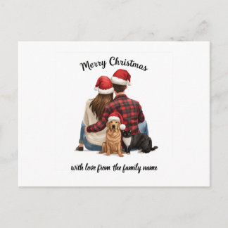 Personalisiertes Familienweihnachten 2025 Feiertagspostkarte