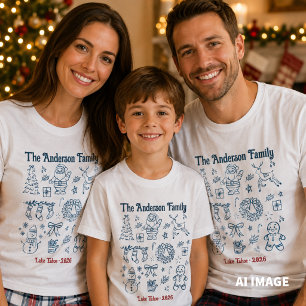 Personalisiertes Familienweihnachten T-Shirt