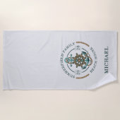 Personalisiertes Family Beach House passt zusammen Strandtuch (Vorderseite)