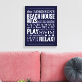 Personalisiertes Family Beach House regiert Marine Leinwanddruck (Insitu (Wohnzimmer))