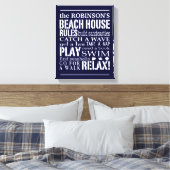 Personalisiertes Family Beach House regiert Marine Leinwanddruck (Insitu (Schlafzimmer))