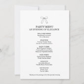 Personalisiertes Fancy Party Menü (Vorderseite)