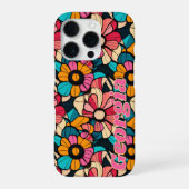 Personalisiertes, fantastisches Retro-Muster iPhone Hülle (Rückseite)