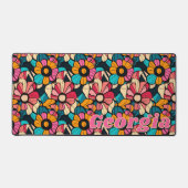 Personalisiertes, fantastisches Retro-Muster Schreibtischunterlage (Vorderseite)