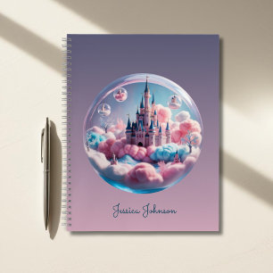 Personalisiertes Fantasy Castle Notebook für Mädch Notizblock