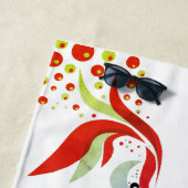 Personalisiertes Farbband-Bird-Monogramm Strandtuch (Beispiel)