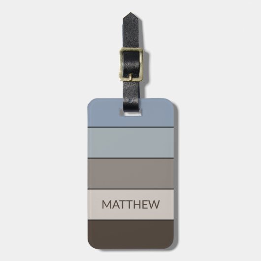 Personalisiertes Farbblockmuster - Muster Gepäckanhänger (Vorderseite vertikal)