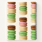 Personalisiertes, farbenfroh gestapeltes Macaron-M Notizblock (Rückseite)