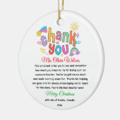 Personalisiertes farbenfrohes Dankeschön-Geschenk  Keramik Ornament (Links)