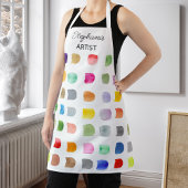 Personalisiertes farbenfrohes Muster Künstler- Schürze