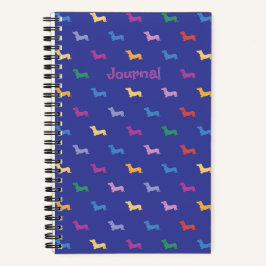 Personalisiertes Farbige Dachshund-Muster Klein Notizblock