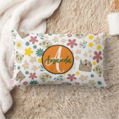 Personalisiertes farbiges blumengeschmücktes Kinde Lendenkissen (Decke)