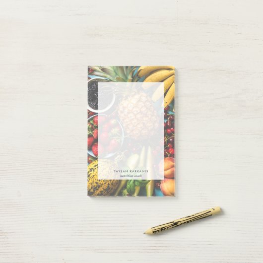 Personalisiertes, farbiges Feld für die Gesundheit Post-it Klebezettel (Auf Schreibtisch)