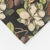 Personalisiertes, farbiges Magnolia-Blooms-Muster Fleecedecke (Ecke)