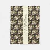 Personalisiertes, farbiges Magnolia-Blooms-Muster Fleecedecke (Vorderseite)
