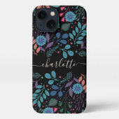 Personalisiertes, farbiges Muster iPhone Hülle (Rückseite)