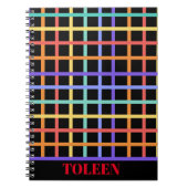 Personalisiertes, farbiges Muster Notizblock (Vorderseite)